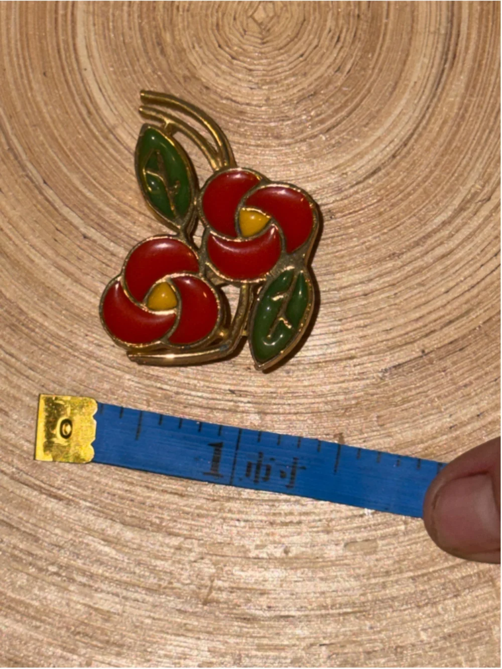 Aura’s Oddities Floral Brooch Red & Green